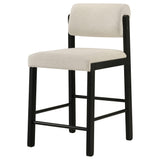 Kehoe Black / Cream Upholstered Counter Height Chair, Set of 2 from Coaster - Luna Furniture