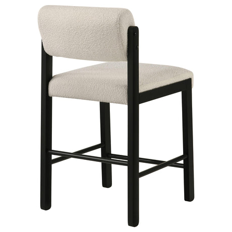 Kehoe Black / Cream Upholstered Counter Height Chair, Set of 2 from Coaster - Luna Furniture