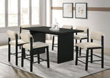 Kehoe Black / Cream Upholstered Counter Height Chair, Set of 2 from Coaster - Luna Furniture