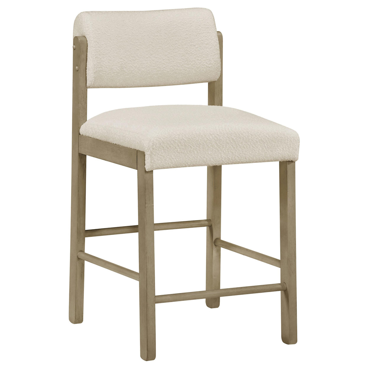 Kehoe Cream and Natural Oak Upholstered Counter Height Chair, Set of 2 from Coaster - Luna Furniture