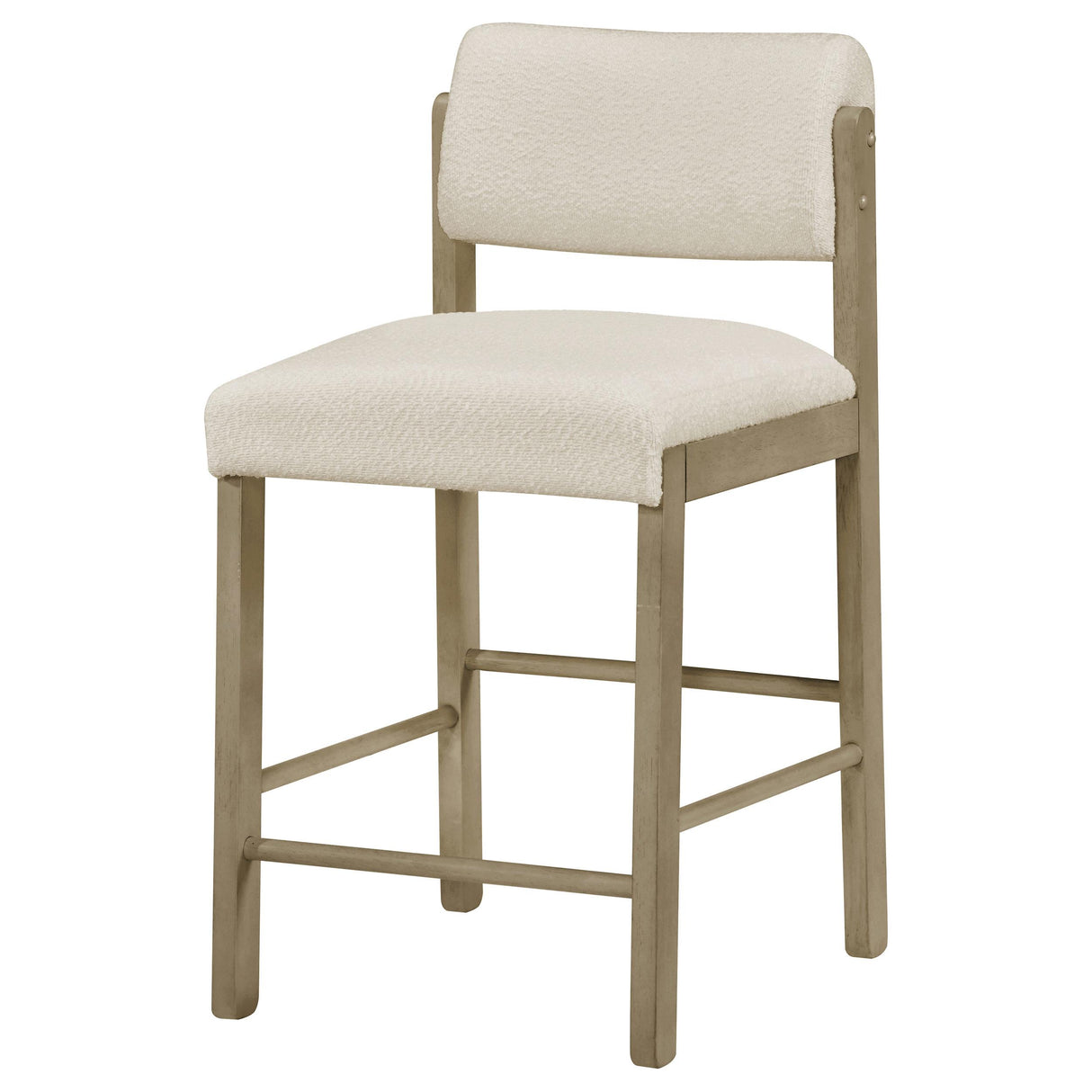 Kehoe Cream and Natural Oak Upholstered Counter Height Chair, Set of 2 from Coaster - Luna Furniture