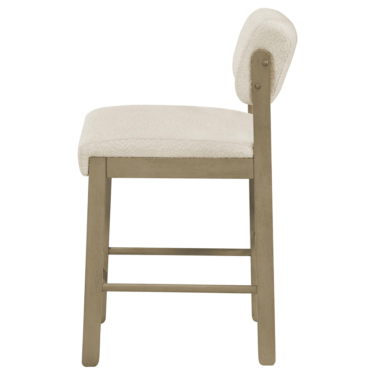 Kehoe Cream and Natural Oak Upholstered Counter Height Chair, Set of 2 from Coaster - Luna Furniture