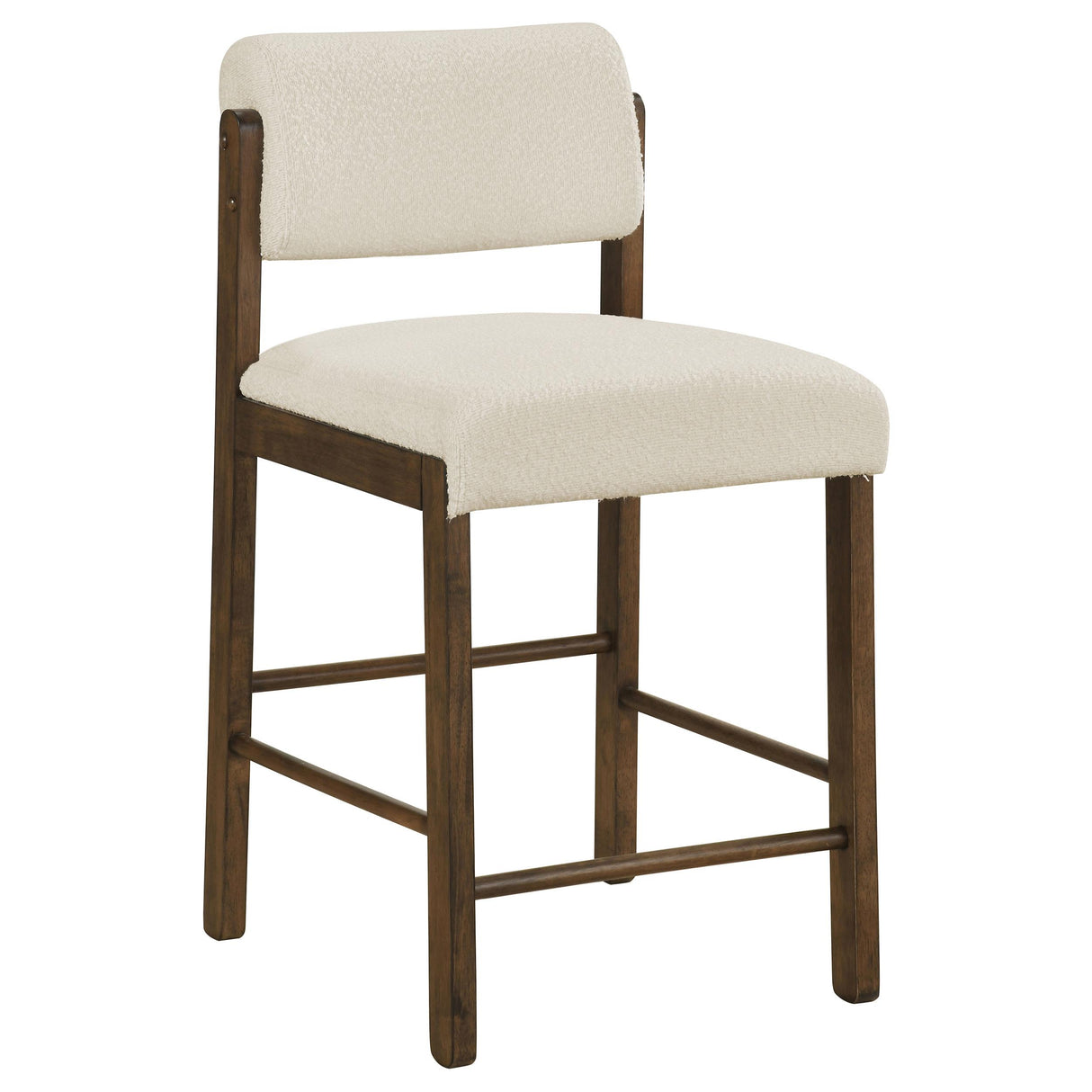 Kehoe Walnut / Cream Upholstered Counter Height Chair, Set of 2 from Coaster - Luna Furniture