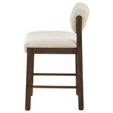 Kehoe Walnut / Cream Upholstered Counter Height Chair, Set of 2 from Coaster - Luna Furniture