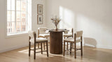 Kehoe Walnut / Cream Upholstered Counter Height Chair, Set of 2 from Coaster - Luna Furniture