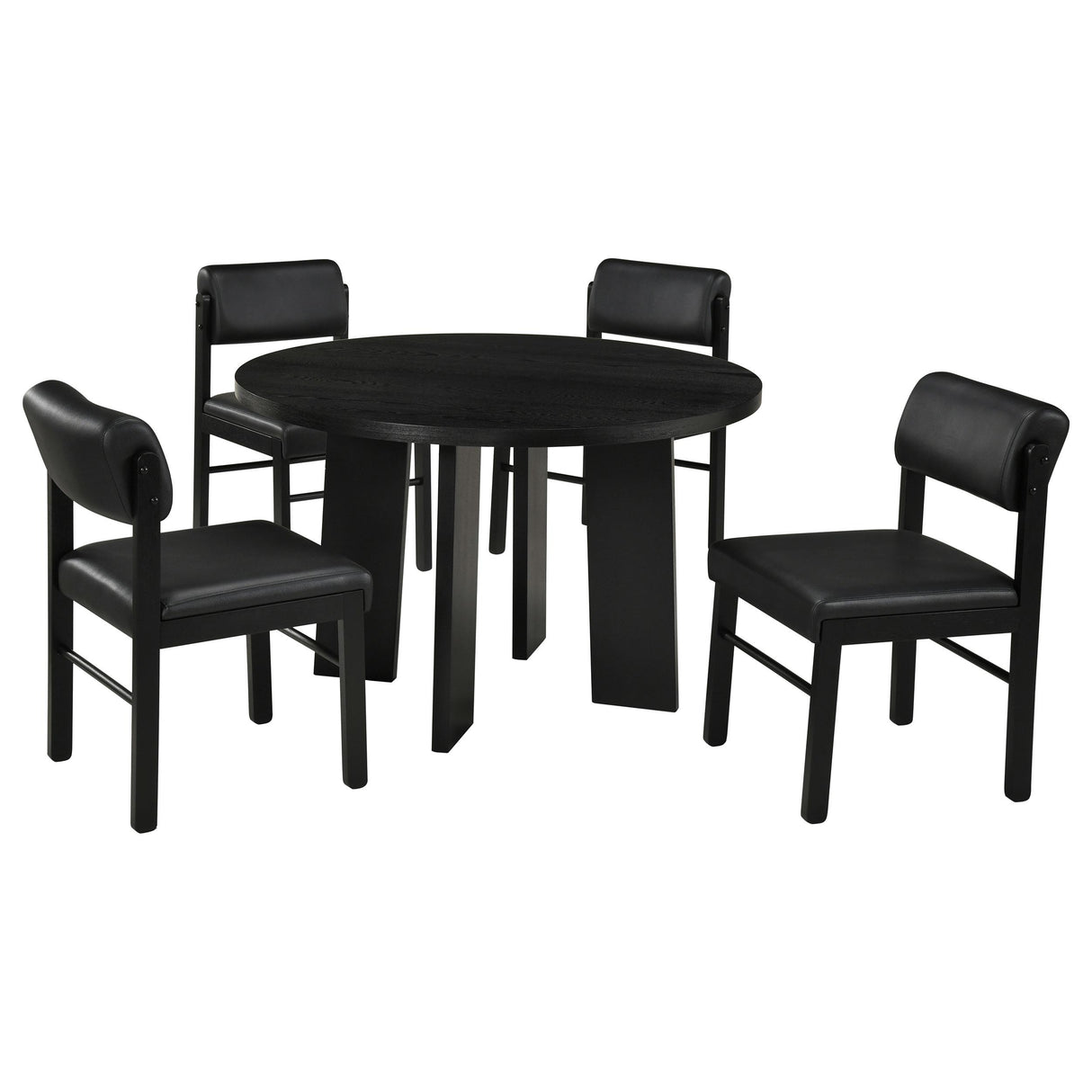 Strouse Black 5-Piece Dining Set from Coaster - Luna Furniture
