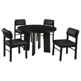 Strouse Black 5-Piece Dining Set from Coaster - Luna Furniture