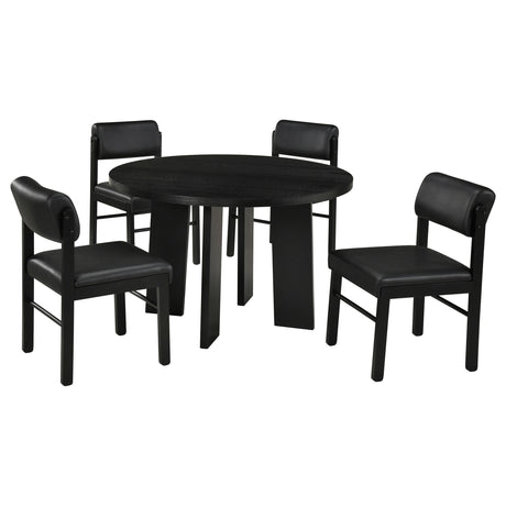 Strouse Black 5-Piece Dining Set from Coaster - Luna Furniture