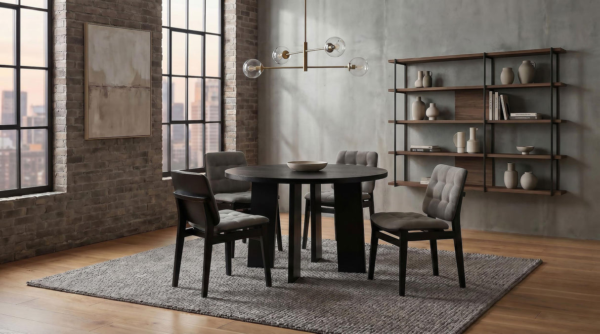 Strouse Black / Gray 5-Piece Dining Set from Coaster - Luna Furniture