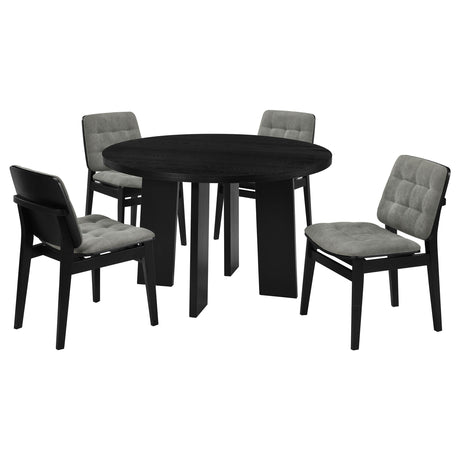 Strouse Black / Gray 5-Piece Dining Set from Coaster - Luna Furniture