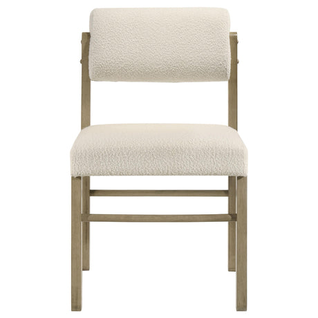 Strouse Cream and Natural Oak 5-Piece Dining Set from Coaster - Luna Furniture