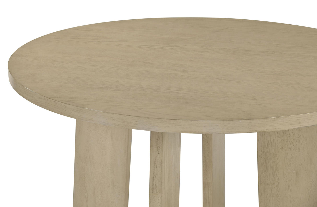 Strouse Cream and Natural Oak 5-Piece Dining Set from Coaster - Luna Furniture