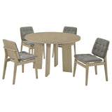 Strouse Gray and Natural Oak 5-Piece Dining Set from Coaster - Luna Furniture