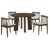 Strouse Walnut / Wheat 5-piece Dining Set from Coaster - Luna Furniture