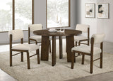 Strouse Walnut / Cream 5-piece Dining Set Cream and from Coaster - Luna Furniture