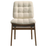 Strouse Walnut / Cream 5-piece Dining Set from Coaster - Luna Furniture