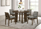 Strouse Walnut/Gray 5-piece Dining Set from Coaster - Luna Furniture