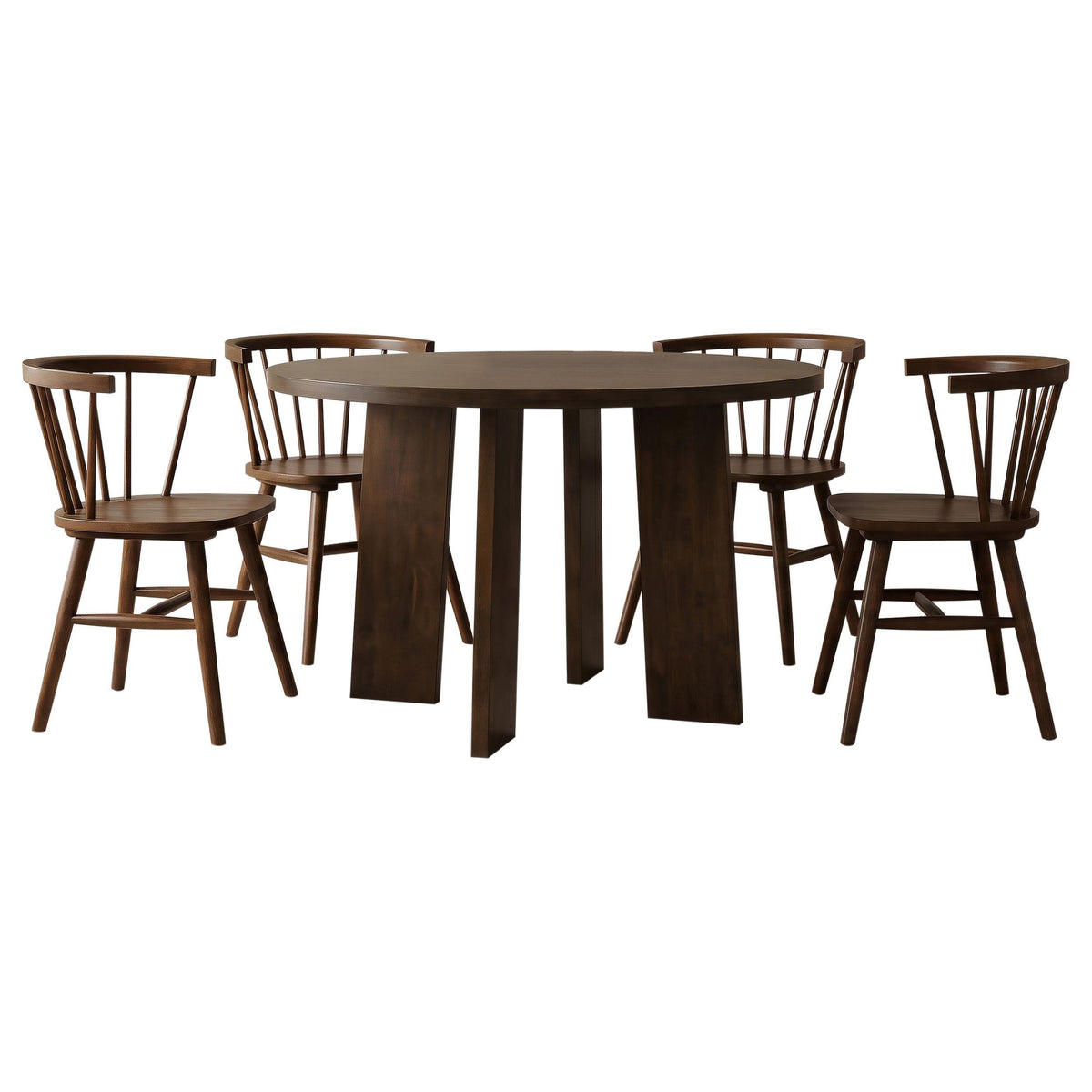 Strouse Walnut 5-Piece Dining Set from Coaster - Luna Furniture