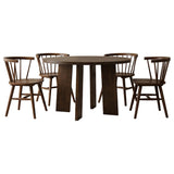 Strouse Walnut 5-Piece Dining Set from Coaster - Luna Furniture