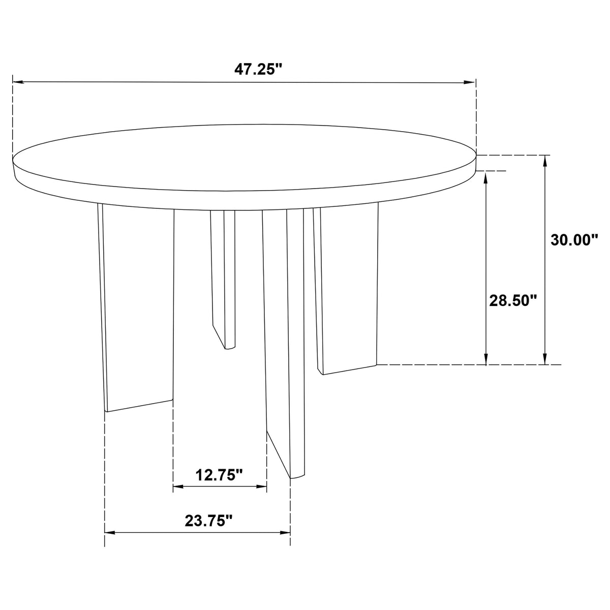Strouse Walnut 5-Piece Dining Set from Coaster - Luna Furniture