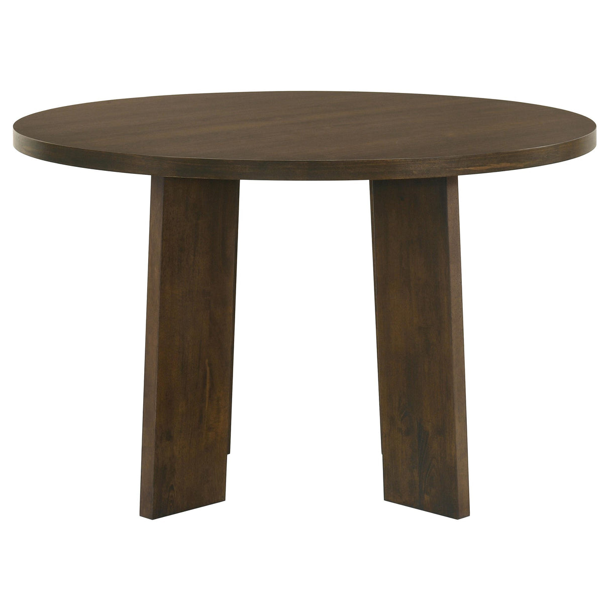 Strouse Walnut 47-inch Round Wood Dining Room Table from Coaster - Luna Furniture