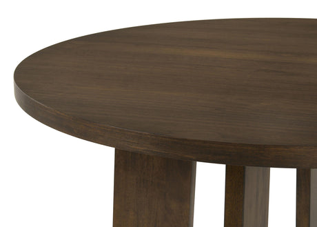 Strouse Walnut 47-inch Round Wood Dining Room Table from Coaster - Luna Furniture