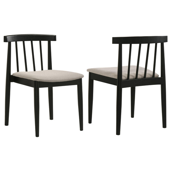 Cullen Black / Wheat Upholstered Dining Side Chair, Set of 2