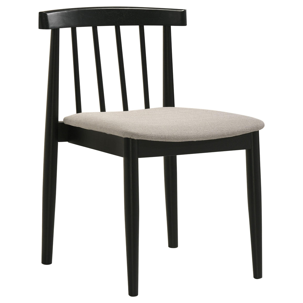 Cullen Black / Wheat Upholstered Dining Side Chair, Set of 2 from Coaster - Luna Furniture