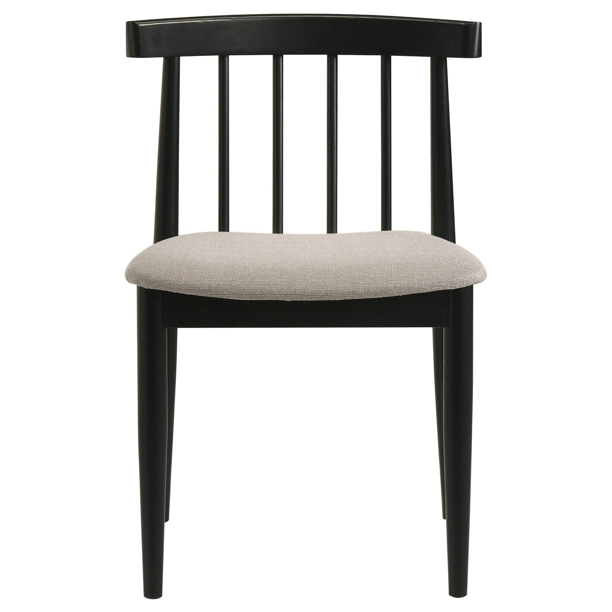Cullen Black / Wheat Upholstered Dining Side Chair, Set of 2 from Coaster - Luna Furniture