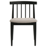 Cullen Black / Wheat Upholstered Dining Side Chair, Set of 2 from Coaster - Luna Furniture