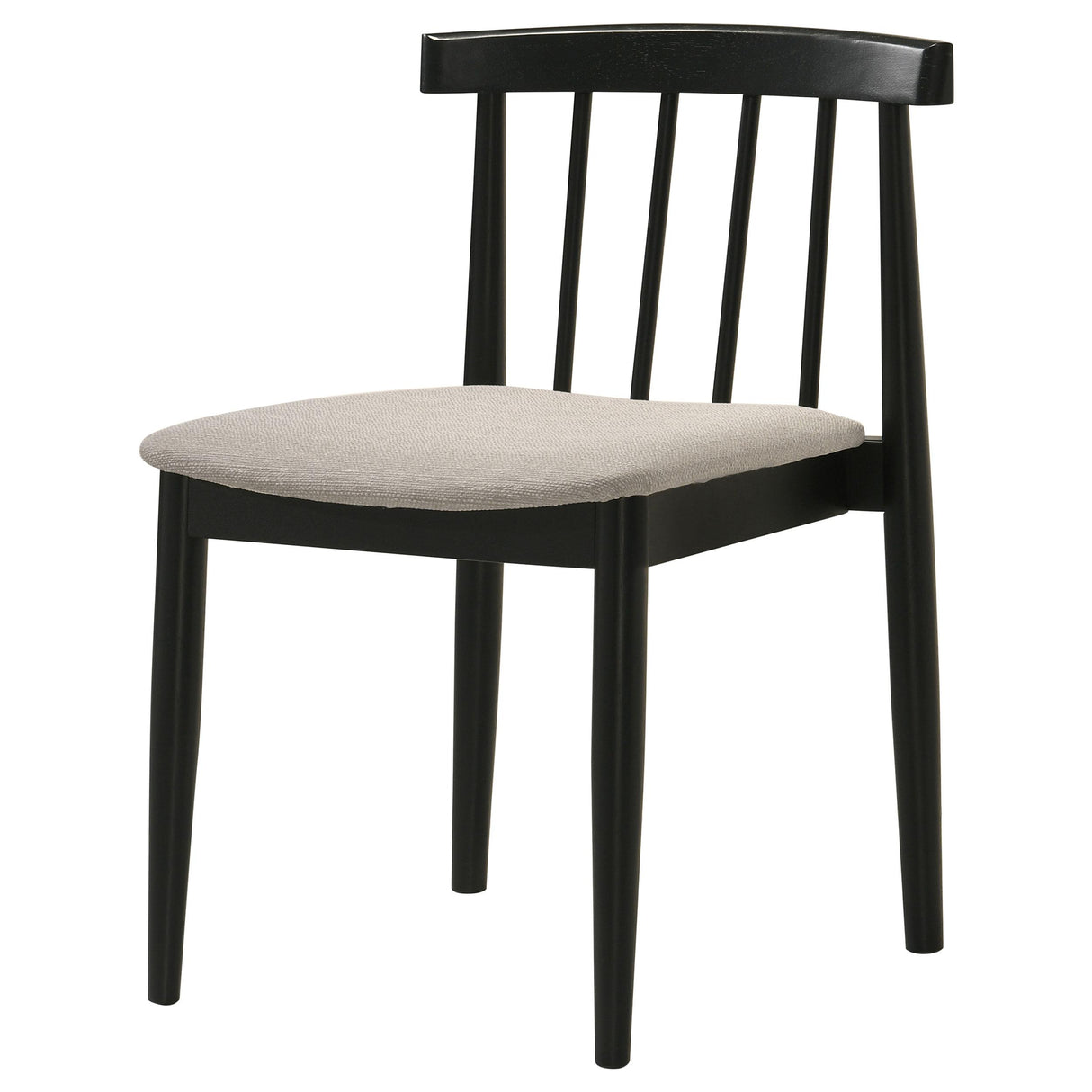 Cullen Black / Wheat Upholstered Dining Side Chair, Set of 2 from Coaster - Luna Furniture
