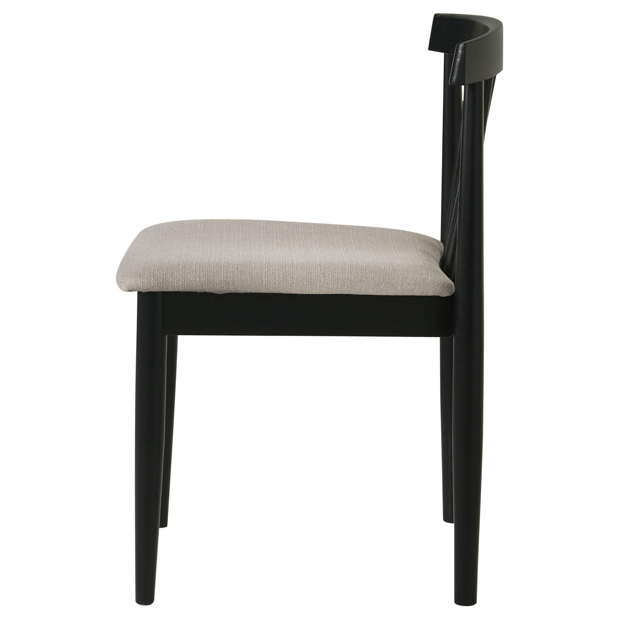 Cullen Black / Wheat Upholstered Dining Side Chair, Set of 2 from Coaster - Luna Furniture