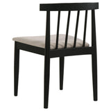 Cullen Black / Wheat Upholstered Dining Side Chair, Set of 2 from Coaster - Luna Furniture