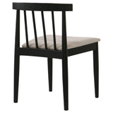 Cullen Black / Wheat Upholstered Dining Side Chair, Set of 2 from Coaster - Luna Furniture