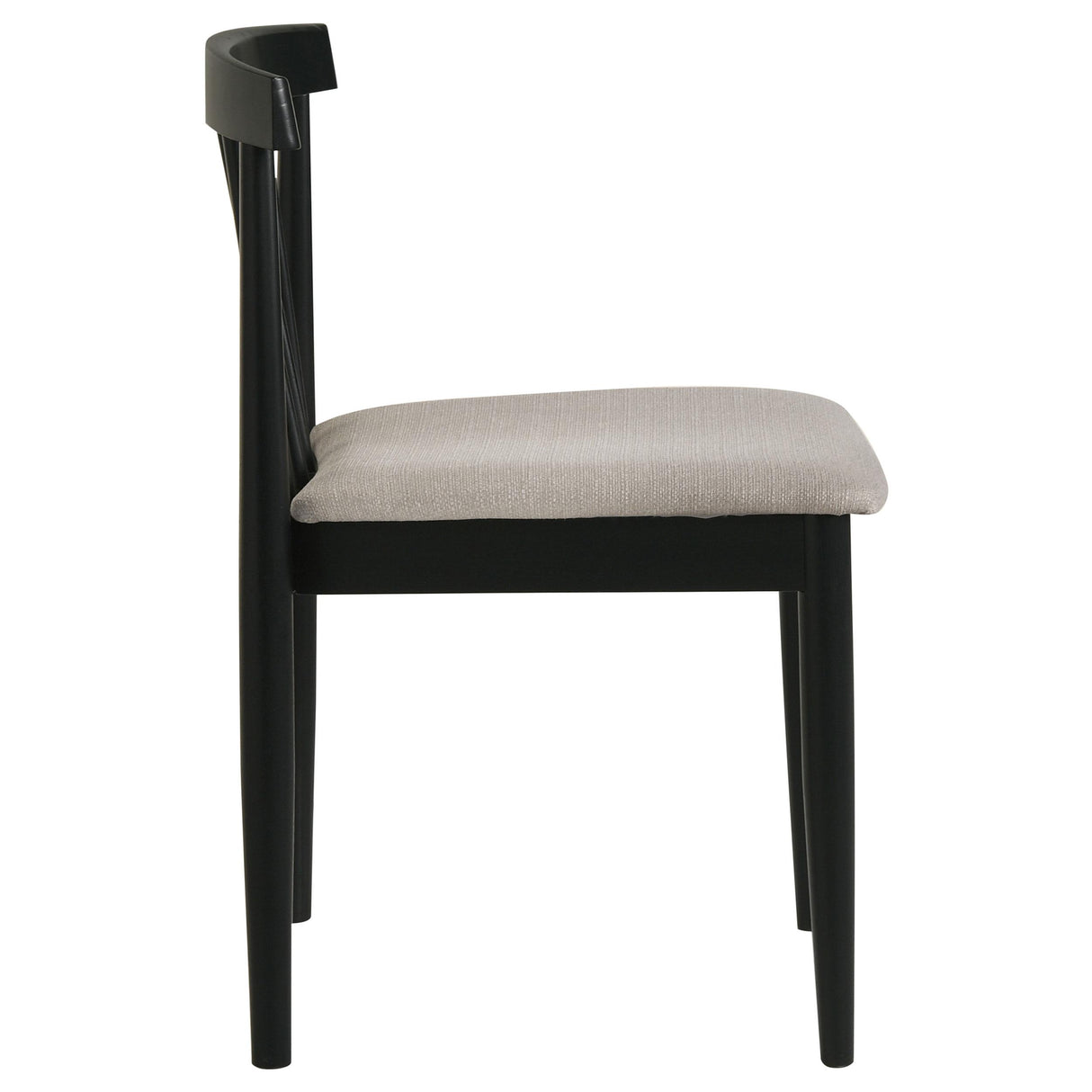 Cullen Black / Wheat Upholstered Dining Side Chair, Set of 2 from Coaster - Luna Furniture