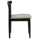 Cullen Black / Wheat Upholstered Dining Side Chair, Set of 2 from Coaster - Luna Furniture