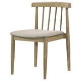 Cullen Natural Oak Dining Side Chair Upholstered Seat, Set of 2 from Coaster - Luna Furniture