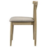 Cullen Natural Oak Dining Side Chair Upholstered Seat, Set of 2 from Coaster - Luna Furniture