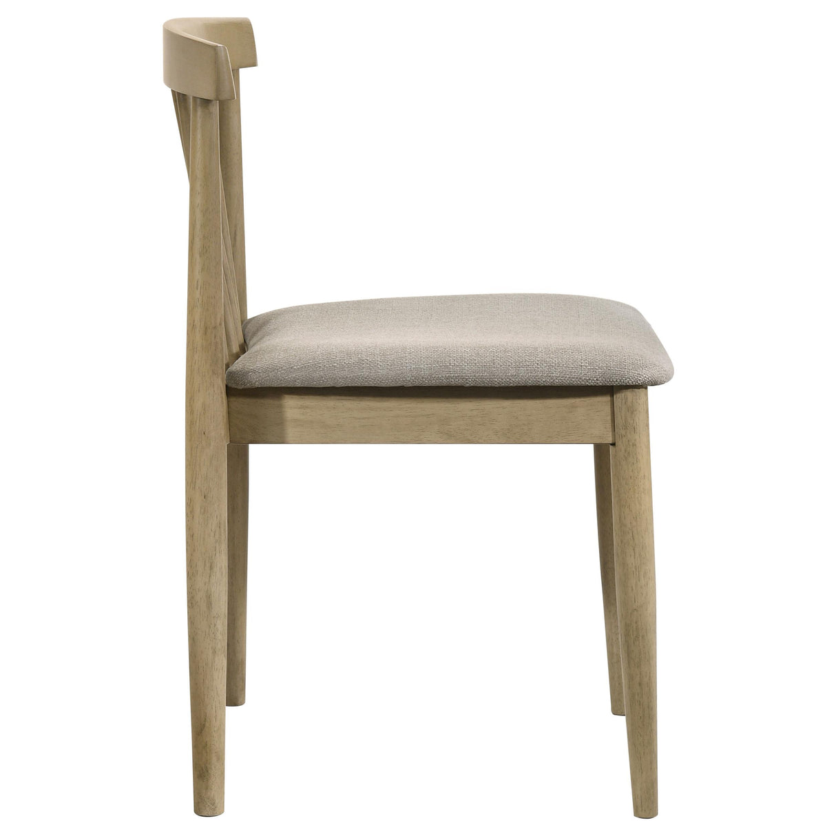 Cullen Natural Oak Dining Side Chair Upholstered Seat, Set of 2 from Coaster - Luna Furniture