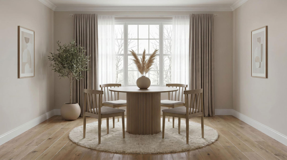 Cullen Natural Oak Dining Side Chair Upholstered Seat, Set of 2 from Coaster - Luna Furniture