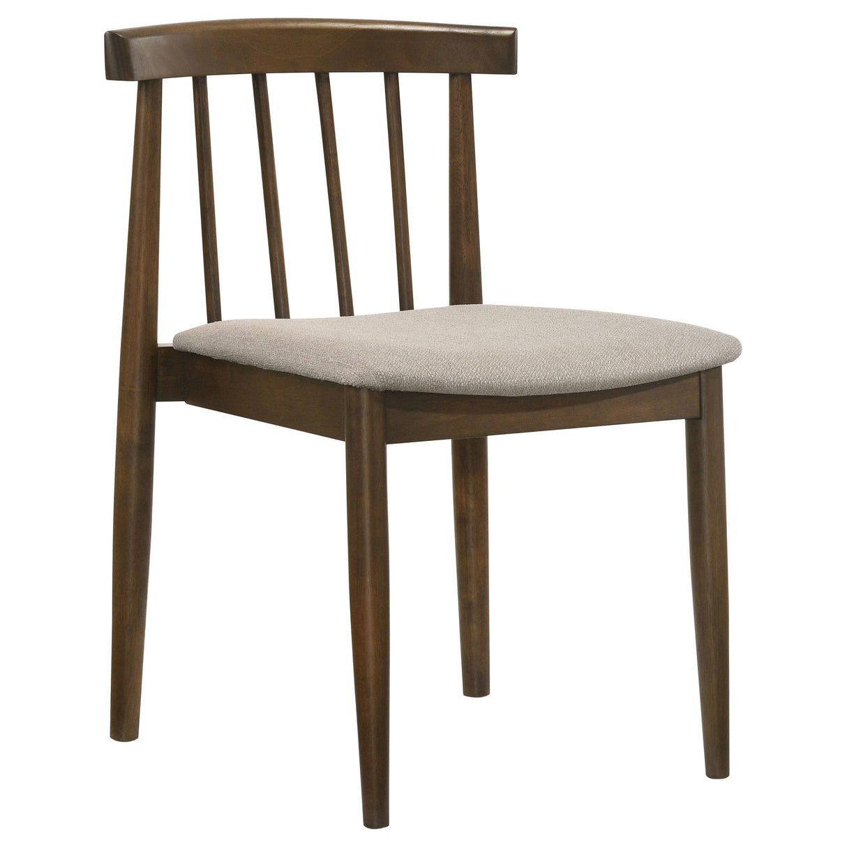 Cullen Walnut / Wheat Dining Side Chair Upholstered Seat Dark, Set of 2 from Coaster - Luna Furniture