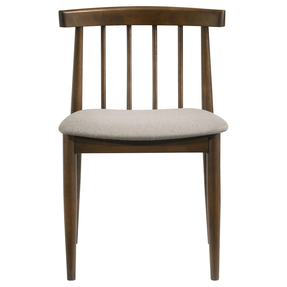 Cullen Walnut / Wheat Dining Side Chair Upholstered Seat Dark, Set of 2 from Coaster - Luna Furniture