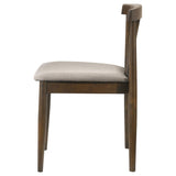 Cullen Walnut / Wheat Dining Side Chair Upholstered Seat Dark, Set of 2 from Coaster - Luna Furniture