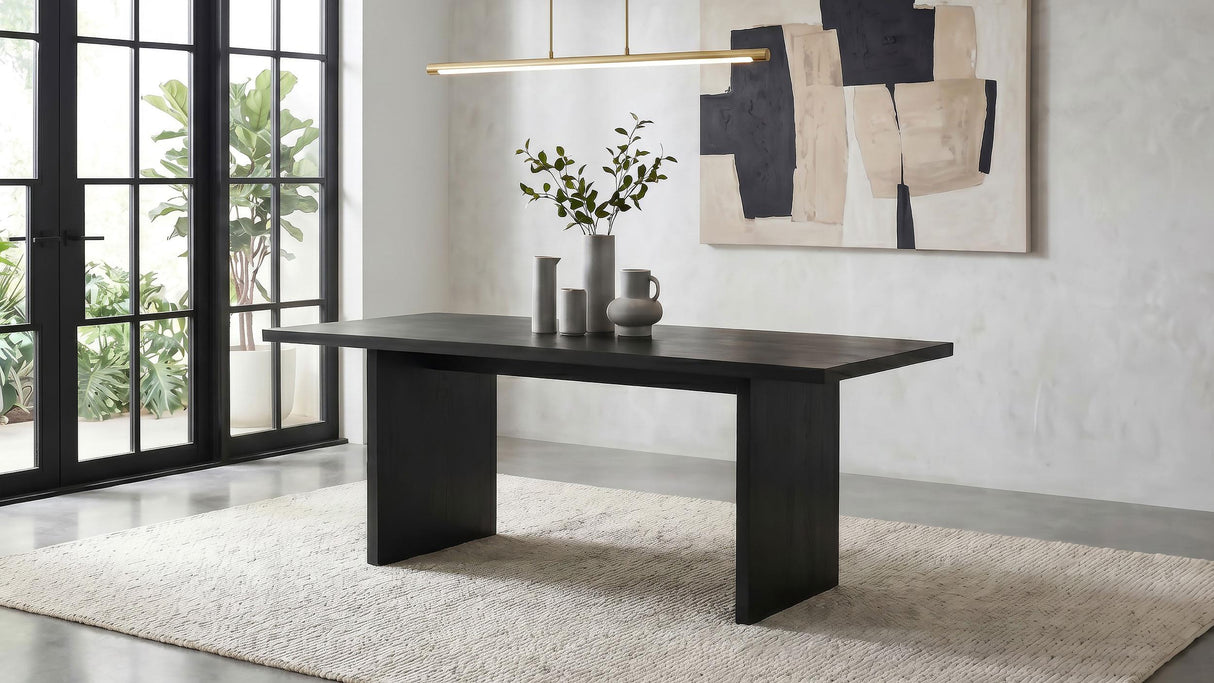 Decker Black 82-inch Rectangular Wood Dining Table from Coaster - Luna Furniture