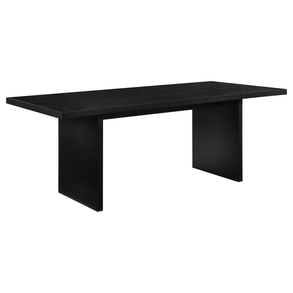 Decker Black 82-inch Rectangular Wood Dining Table