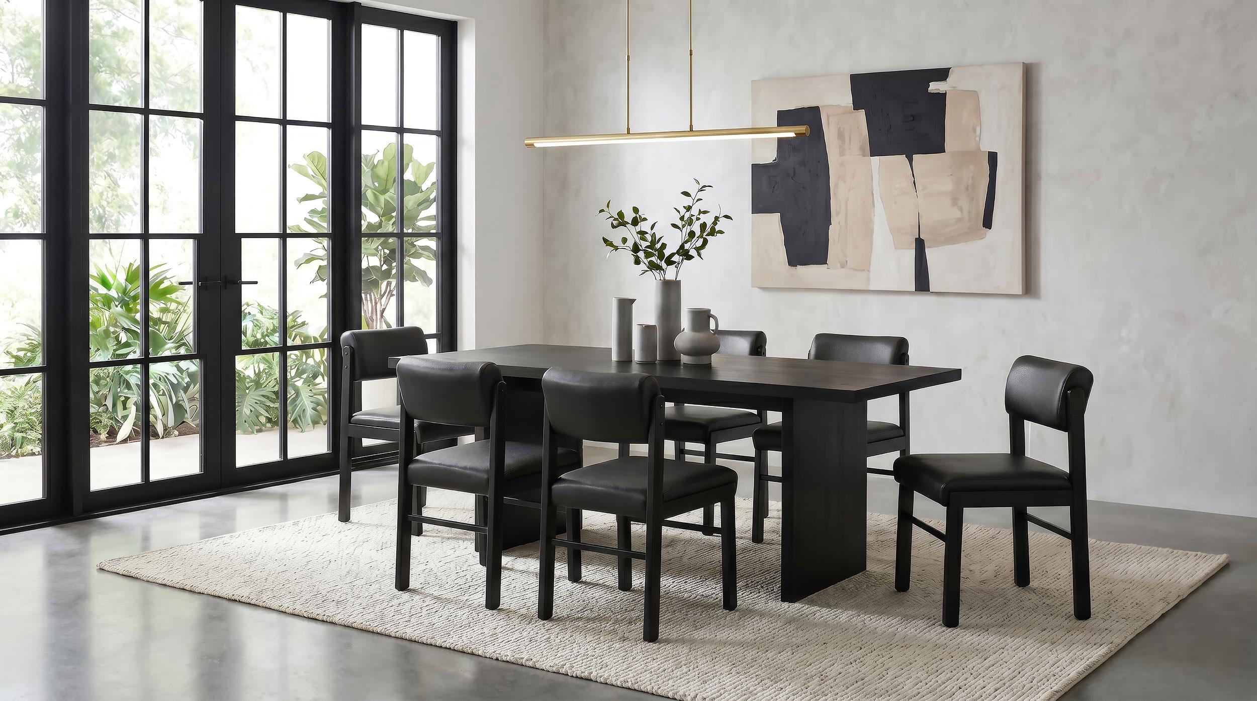 Coaster Decker Black 82-inch Rectangular Wood Dining Table – Luna