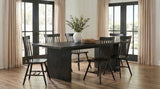 Decker Black 82-inch Rectangular Wood Dining Table