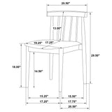 Decker Wheat and Natural Oak 7-Piece 82-inch Rectangular Dining Set from Coaster - Luna Furniture