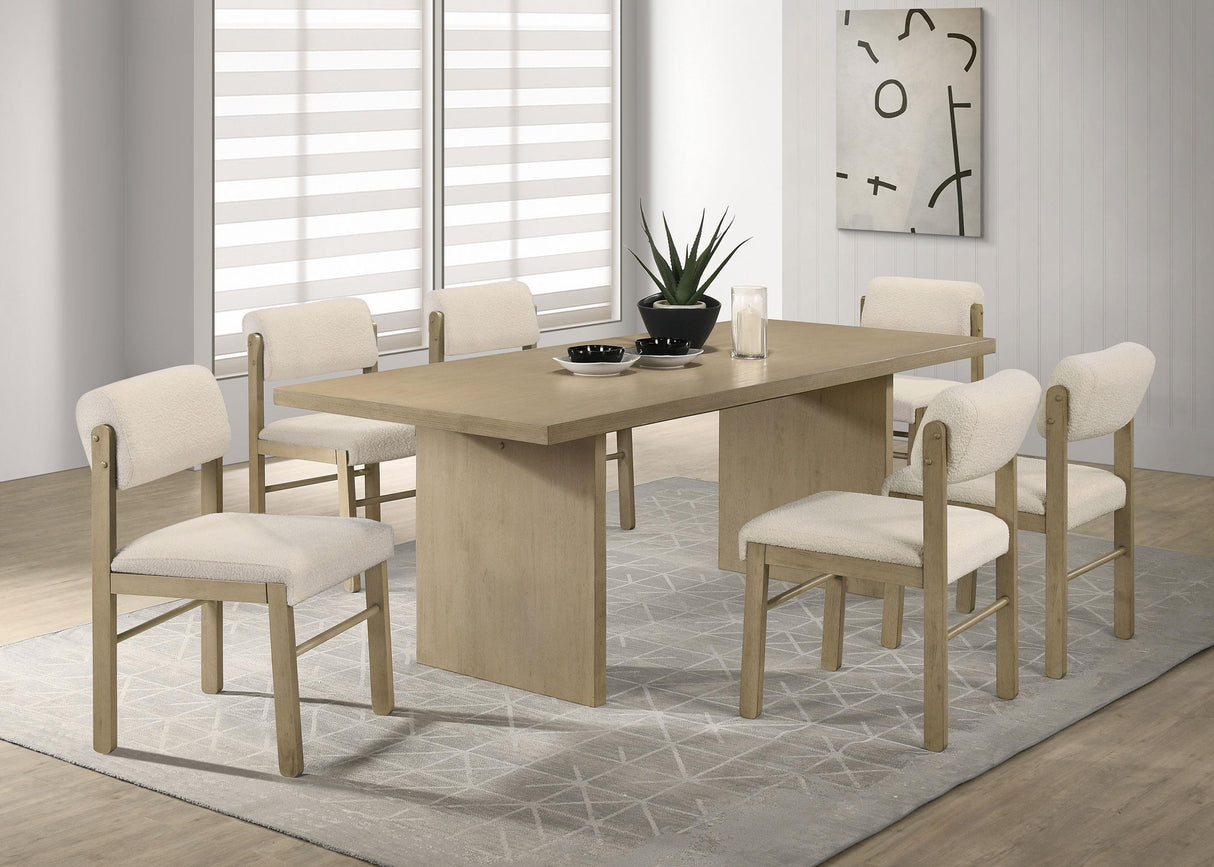 Decker Natural Oak 82-inch Rectangular Wood Dining Table from Coaster - Luna Furniture