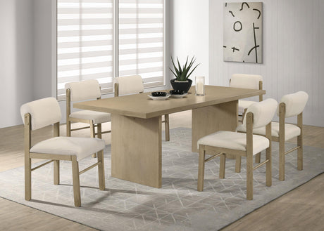 Decker Natural Oak 82-inch Rectangular Wood Dining Table from Coaster - Luna Furniture